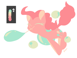 Size: 1280x967 | Tagged: safe, artist:sion, pinkie pie, g4, bubble, eyes closed, female, limited palette, solo
