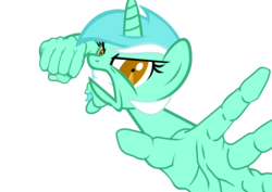 Size: 5062x3590 | Tagged: safe, artist:aborrozakale, artist:misterdavey, lyra heartstrings, pony, unicorn, anthro, smile hd, g4, angry, female, furious, gritted teeth, hand, incoming punch, mare, shrunken pupils, simple background, solo, teeth, this is going to hurt, transparent background