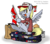 Size: 1600x1411 | Tagged: safe, artist:blayaden, derpy hooves, pegasus, pony, g4, canada, earthbound, female, flag, hoof hold, mare, muffin, onett, raised hoof, simple background, solo, threed, transparent background, underhoof