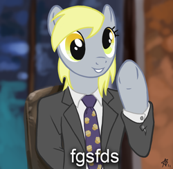 Size: 627x611 | Tagged: safe, artist:blackfeathr, derpy hooves, pegasus, pony, g4, female, fgsfds, mare, meme, ponified, solo