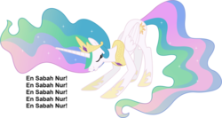 Size: 1280x683 | Tagged: safe, artist:90sigma, princess celestia, alicorn, pony, g4, magical mystery cure, apocalypse, bowing, days of future past, en sabah nur, female, mare, simple background, solo, spoiler, transparent background, vector, x-men, x-men: days of future past