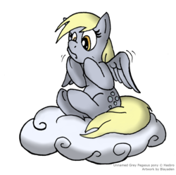 Size: 1024x1015 | Tagged: safe, artist:blayaden, derpy hooves, pegasus, pony, g4, cloud, female, mare, simple background, solo, transparent background