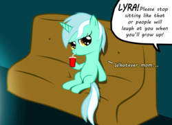 Size: 1100x800 | Tagged: safe, artist:bravura, lyra heartstrings, g4, female, filly, sitting lyra, solo