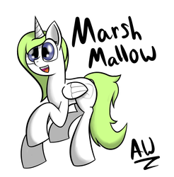 Size: 1090x1106 | Tagged: safe, artist:marshmellow, oc, oc only, oc:marsh mallow, alicorn, pony, alicorn oc, solo