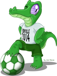 Size: 2265x3000 | Tagged: safe, artist:jcosneverexisted, gummy, g4, bipedal, football, high res, male, simple background, solo, transparent background, wink