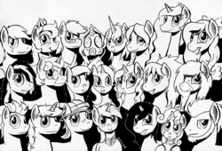 Size: 831x566 | Tagged: safe, artist:darkhestur, oc, oc only, pony, monochrome, traditional art