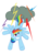 Size: 2480x3508 | Tagged: safe, artist:bouxn, rainbow dash, g4, cloud busting, female, high res, solo