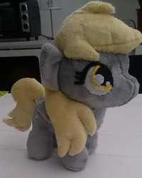 Size: 800x999 | Tagged: safe, artist:meline134, derpy hooves, g4, cute, female, filly, filly derpy, irl, photo, plushie, solo