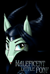 Size: 800x1186 | Tagged: safe, artist:namyg, pony, disney, maleficent, ponified, poster, solo