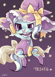 Size: 500x700 | Tagged: safe, artist:shanshantmblr, trixie, pony, unicorn, g4, clothes, female, mare, solo, tongue out