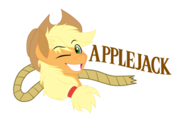 Size: 900x600 | Tagged: safe, artist:neonstreaksns, applejack, g4, female, rope, simple background, solo, transparent background, wink