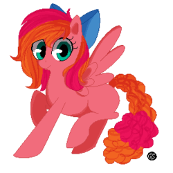 Size: 300x300 | Tagged: safe, artist:gingersnaap, oc, oc only, oc:fire heart, blank flank, simple background, solo, transparent background