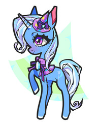 Size: 1280x1656 | Tagged: safe, artist:bunnique, trixie, pony, unicorn, g4, cute, female, hat, mare, solo