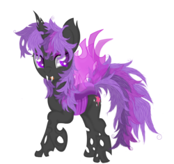 Size: 3500x3300 | Tagged: safe, artist:law44444, twilight sparkle, changeling, g4, changelingified, female, high res, purple changeling, simple background, solo, transparent background, twiling, vector