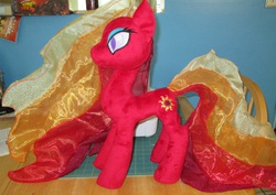 Size: 1023x725 | Tagged: safe, artist:drachefrau, nightmare star, princess celestia, g4, irl, photo, plushie, solo