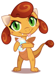 Size: 563x771 | Tagged: safe, artist:heilos, oc, oc only, oc:opal, baby dragon, cute, dragoness, gem, horn, sassy, solo, tongue out