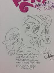 Size: 768x1024 | Tagged: safe, artist:andy price, daring do, sweetie belle, g4, andy you magnificent bastard, traditional art, twilight (series)