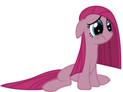 Size: 4000x3000 | Tagged: safe, artist:azure-vortex, pinkie pie, g4, party of one, crying, female, floppy ears, frown, looking down, pinkamena diane pie, sad, simple background, sitting, solo, transparent background, vector, wavy mouth