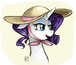 Size: 600x516 | Tagged: safe, artist:radioactive-k, rarity, pony, g4, female, hat, solo