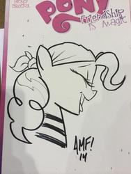 Size: 768x1024 | Tagged: safe, artist:tony fleecs, pinkie pie, g4, female, monochrome, pirate, solo, traditional art