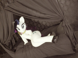 Size: 1000x750 | Tagged: safe, artist:girlieginger, rarity, human, g4, cosplay, fursuit, irl, irl human, photo, solo