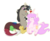 Size: 600x497 | Tagged: safe, artist:castorochiaro, discord, princess celestia, g4, female, heart, male, ship:dislestia, shipping, straight