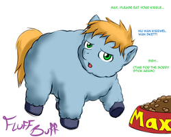 Size: 1280x1024 | Tagged: safe, artist:fluffbuff, fluffy pony, imminent abuse, kibble, solo