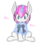 Size: 500x490 | Tagged: safe, artist:erthilo, oc, oc only, oc:glimmerlight, oc:murky, oc:protege, fallout equestria, fallout equestria: murky number seven, doll, murkylight, now kiss, shipping, younger