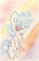 Size: 675x1048 | Tagged: safe, artist:slightlyshade, dj pon-3, vinyl scratch, g4, female, lollipop, solo, traditional art