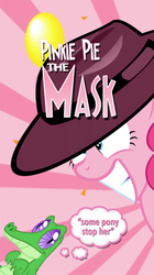 Size: 449x800 | Tagged: safe, artist:dan232323, gummy, pinkie pie, g4, crossover, duo, movie poster, the mask