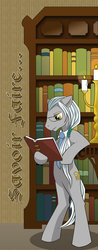 Size: 559x1430 | Tagged: safe, artist:lilitcha, oc, oc only, oc:savoir faire, earth pony, pony, bipedal, book, glasses, solo