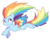 Size: 330x267 | Tagged: safe, artist:milkii-ways, rainbow dash, pegasus, pony, g4, cutie mark, female, flying, rainbow power, simple background, solo, spread wings, white background, wings