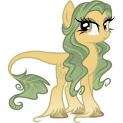 Size: 2048x2048 | Tagged: safe, artist:rainjay-xx, oc, oc only, oc:leavella, classical unicorn, augmented tail, high res, horn, leaf, leonine tail, solo