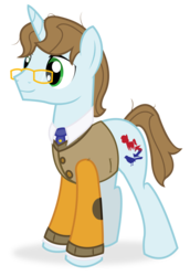 Size: 4000x5811 | Tagged: safe, artist:icaron, oc, oc only, oc:poly morph, pony, unicorn, g4, clothes, glasses, show accurate, solo