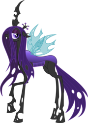 Size: 1103x1543 | Tagged: safe, artist:zimvader42, oc, oc only, oc:princess nymph, changeling, changeling queen, changeling oc, changeling queen oc, female, purple changeling, simple background, solo, transparent background, vector