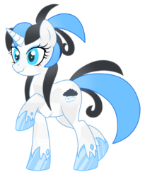 Size: 800x976 | Tagged: safe, artist:mrscheeseherder, oc, oc only, oc:shiver gale, crystal pony, pony, crystal pony oc, female, mare, raised hoof, simple background, solo, transparent background