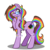 Size: 600x599 | Tagged: safe, artist:churobu, oc, oc only, oc:rainbow screen, glasses, glitch, multicolored hair, rainbow hair, solo