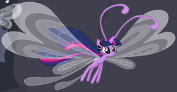 Size: 525x276 | Tagged: safe, screencap, twilight sparkle, alicorn, breezie, pony, g4, it ain't easy being breezies, breeziefied, female, mare, outfit catalog, solo, species swap, twilight breezie, twilight sparkle (alicorn)