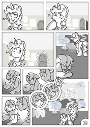 Size: 877x1240 | Tagged: safe, artist:rannva, dinky hooves, ponet, g4, comic, grayscale, high hopes, monochrome