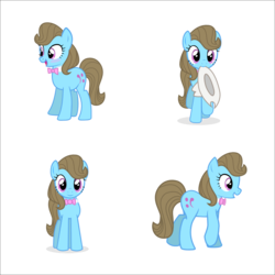 Size: 1000x1000 | Tagged: safe, artist:tritebristle, beauty brass, earth pony, pony, g4, bass clef, bowtie, female, hat, mare, mouth hold, simple background, solo, transparent background