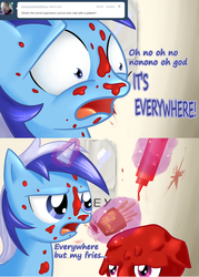 Size: 1000x1400 | Tagged: safe, artist:dazko, minuette, pony, unicorn, ask doctor colgate, g4, ask, ketchup, tumblr