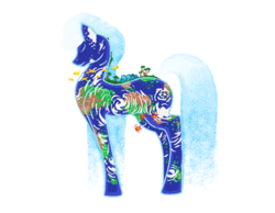 Size: 1015x788 | Tagged: dead source, safe, artist:mlpdarksparx, oc, oc only, earth pony, pony, eyes closed, solo, waterfall