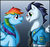 Size: 1024x958 | Tagged: safe, artist:stormblaze-pegasus, rainbow dash, soarin', g4, blushing, clothes, eye contact, female, male, ship:soarindash, shipping, smiling, straight, uniform, wonderbolts dress uniform