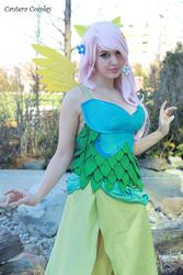 Size: 640x960 | Tagged: safe, artist:lisa-lou-who, fluttershy, human, g4, 2013, clothes, cosplay, dress, gala dress, irl, irl human, katsucon, photo, solo