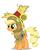 Size: 760x960 | Tagged: safe, applejack, g4, luna eclipsed, clothes, costume, female, halloween, hasbro, hat, nightmare night, scarecrow, solo, straw, straw hat, sunflower