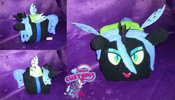 Size: 1024x586 | Tagged: safe, artist:angel99percent, queen chrysalis, g4, cube, irl, photo, plushie, solo