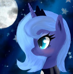 Size: 1277x1280 | Tagged: safe, artist:doubt, princess luna, pony, g4, female, portrait, profile, s1 luna, solo