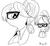 Size: 1000x923 | Tagged: safe, artist:nekubi, writing desk, cyclops, g4, glasses, grayscale, monochrome, profile, solo