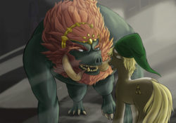 Size: 1024x717 | Tagged: safe, artist:novaquinmat, crossover, ganon, hilarious in hindsight, link, nintendo, ponified, the legend of zelda, the legend of zelda: twilight princess, video game