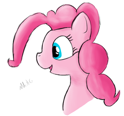 Size: 621x581 | Tagged: safe, artist:mang, pinkie pie, g4, female, profile, solo